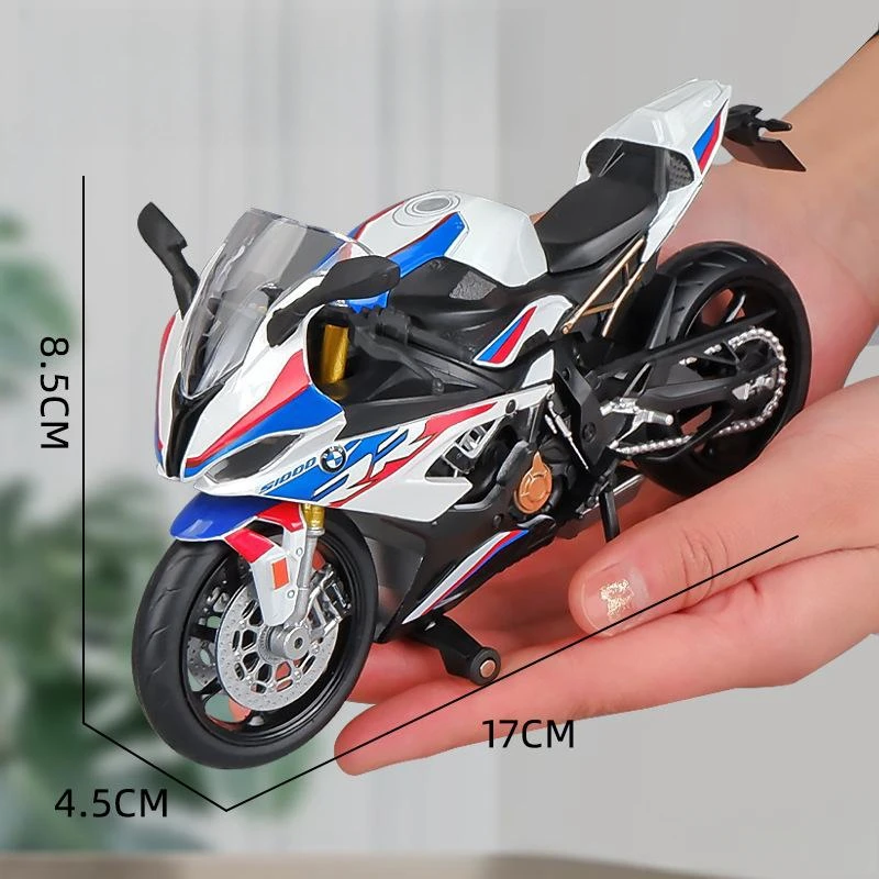 1:12 Per S1000RR Diecast Modello Di Moto Giocattolo Con Sound - Foto 9