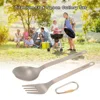 TOMSHOO Titanium Tableware Dinner Spoon Cutlery Flatware for Home Outdoor Camping 5