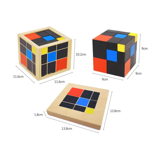 Montessori Math Materials Montessori Trinomial Cube Preschool Educational Learning Toys For Kids Juguetes Brinquedos MG1964H 6