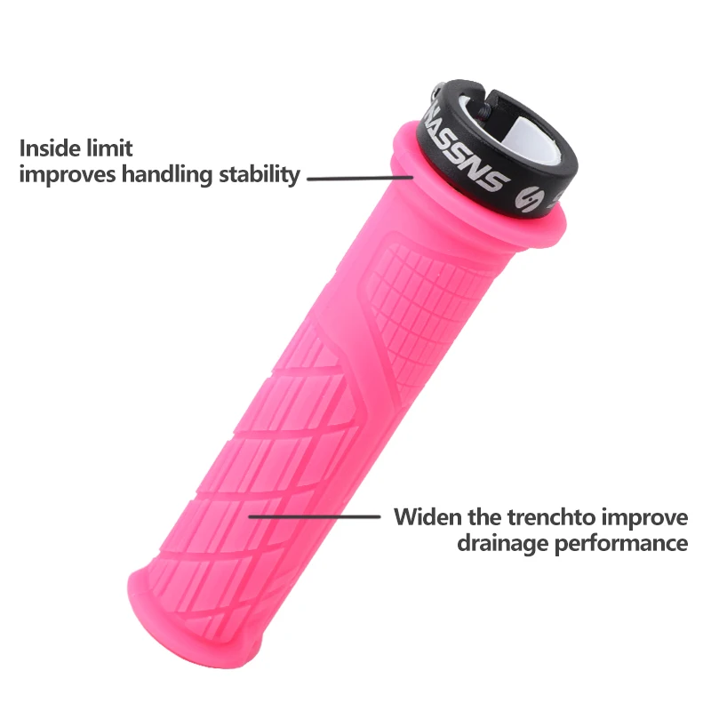 HASSNS Mtb Grips Bicycle Cuffs Mountain Bike Handles Handlebar Cover Ergonomic Lock On Grips Silicone Handle For Cycling Cuffs