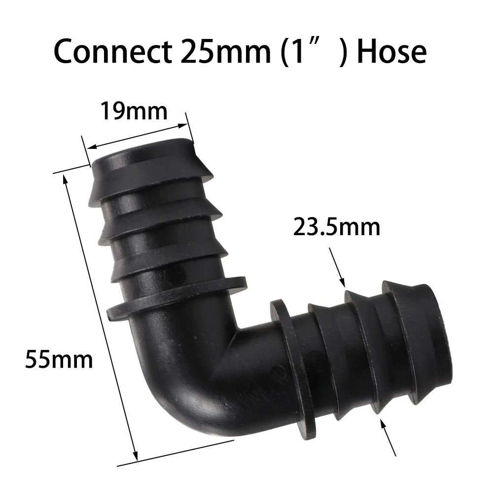 Barbed Elbow Connector for Micro Irrigation Systems - 90 Degree Fitting for Garden Watering