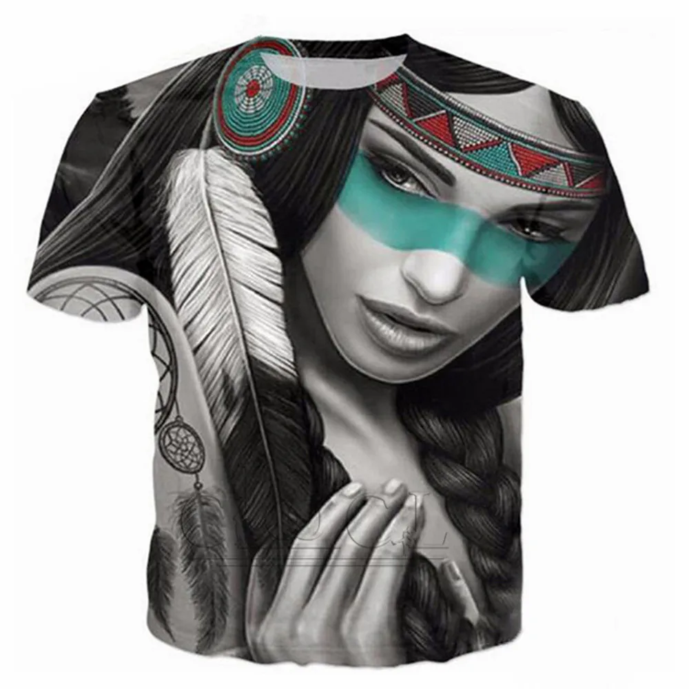 

Unisex Indians Nostalgic Summer Nostalgia 3D Printed T-Shirts Plus Size Street Casual Couples T-Shirt New