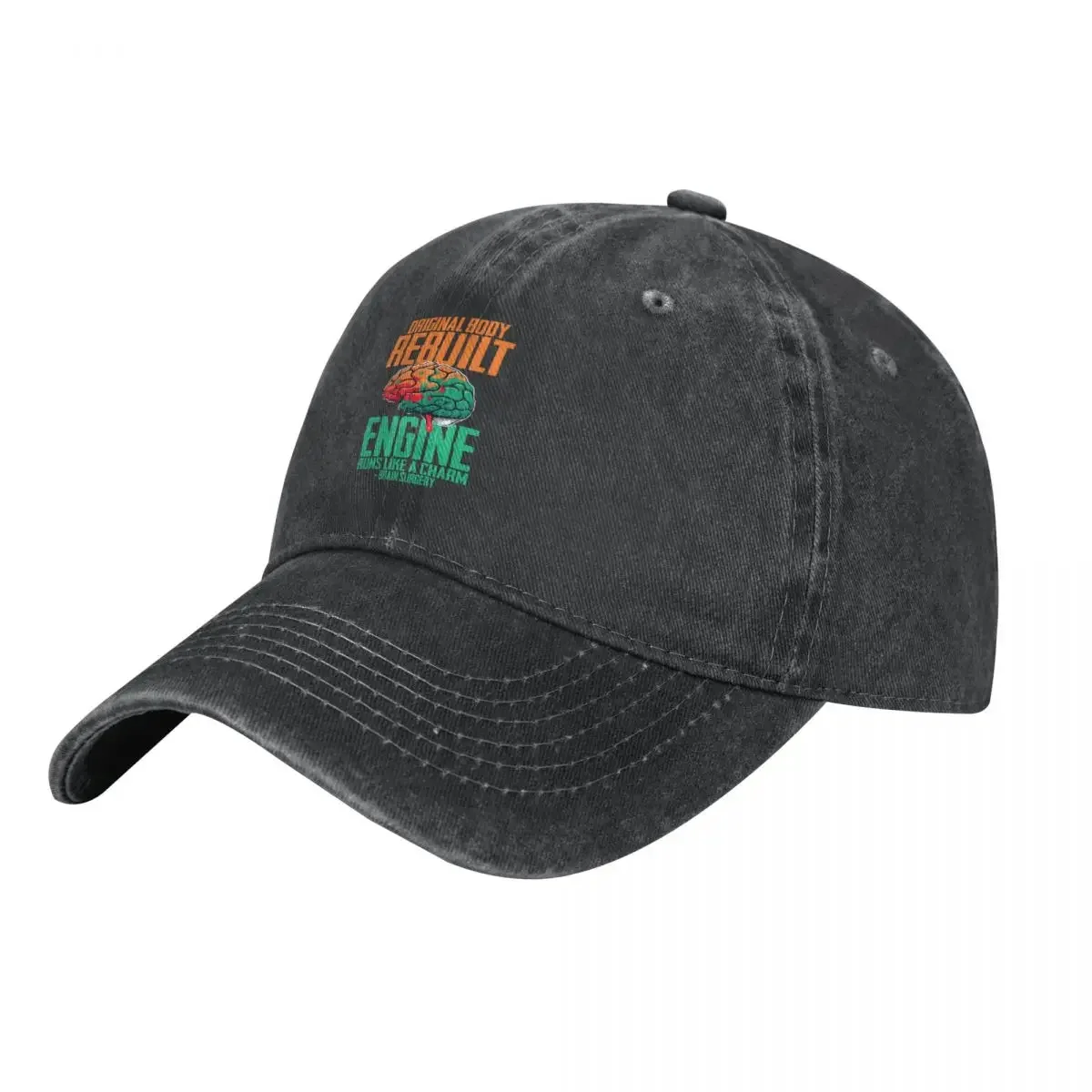 Original Body Rebuilt Engine Runs Like A Charm Brain Surgery Cowboy Hat Hat Baseball Cap Rugby Sunscreen For Girls Men's