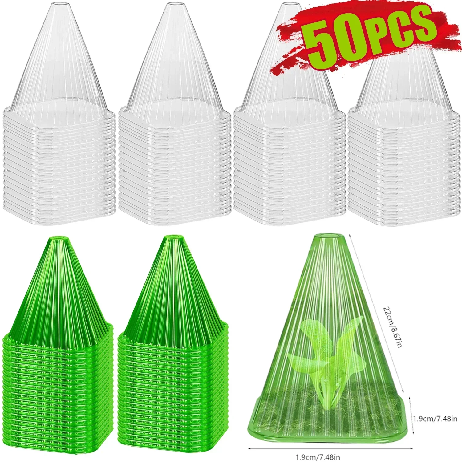 5-50pcs Garden Plant Cloches Protective Cover from Insects Frost for Lawn Care