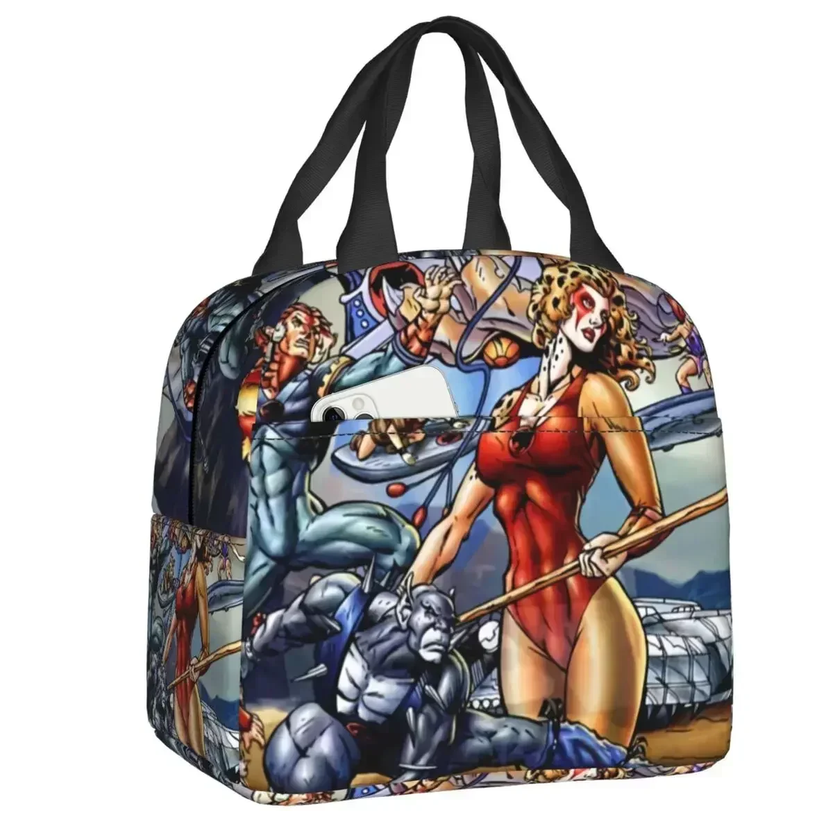 

ThunderCats Resuable Lunch Box Women Waterproof Anime Anime Tv Thermal Cooler Food Insulated Lunch Bag School Children Student