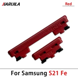 Enhanced Replacement Button Set for Samsung Devices - Side Volume + Power On/Off (S21 Fe Red)