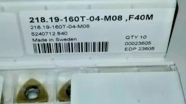 F 10PCS CARBIDE INSERT 218.19-160T-04-M08 F40M