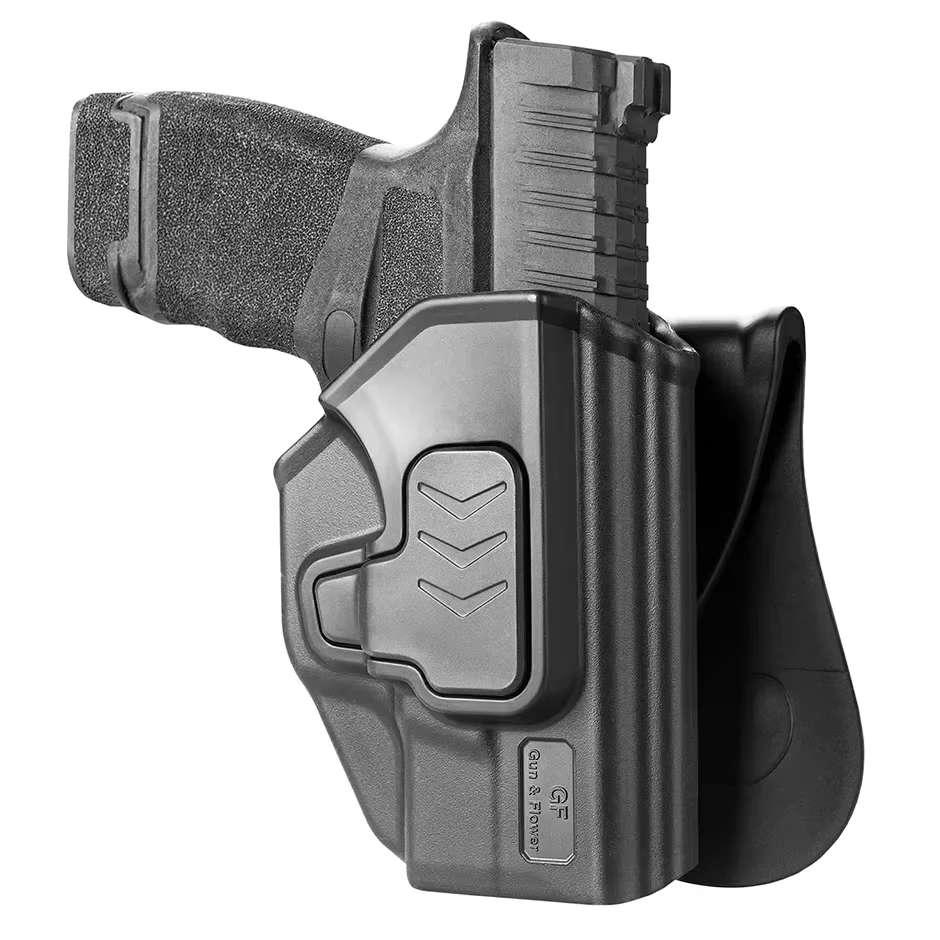 GF Polymer Holster with Level II Retention Tactical Fast Draw Gun Bags Fits Glock 43 43x OWB Index Finger Release Pistol pistol holster gun holster gun bag gun accessories