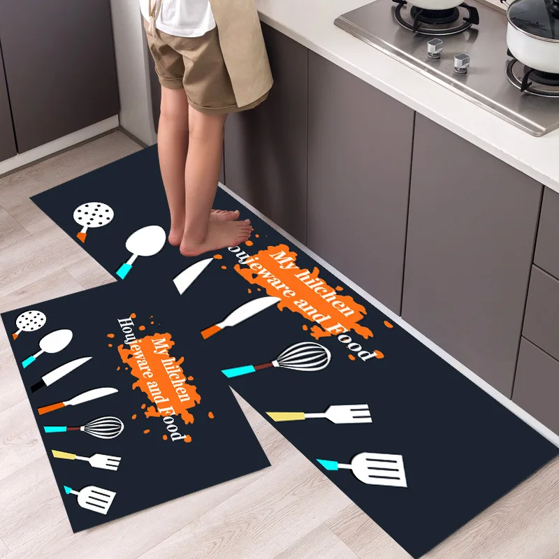 

Fashionable Simple Nordic Style Kitchen Floor Mat Household Carpet Long Strip Door Mat Modern Home Decor