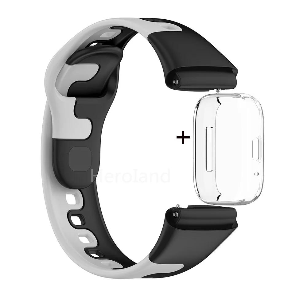 Silicone Wristband Bracelet with Case for Smartwatches (Various Colors)