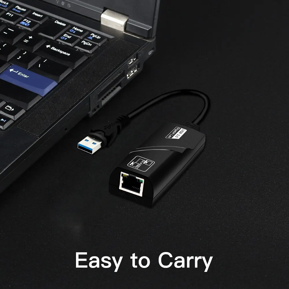 ethernet adapter FENVI 1000Mbps USB3.0 To Rj45 Network Adapter RTL8153 Lan Ethernet Adapter 100/1000Mbps Network Card Macbook Laptop Win10/11