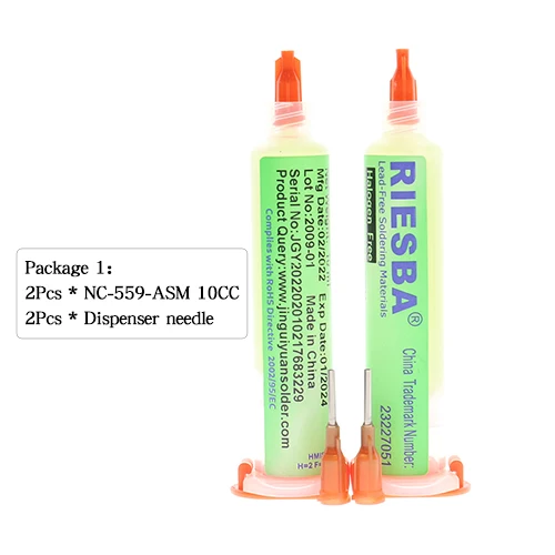 RIESBA NC-559-ASM The high quality solder paste solder paste flux oil cylinder welding needle mouth welding wire types Welding & Soldering Supplies