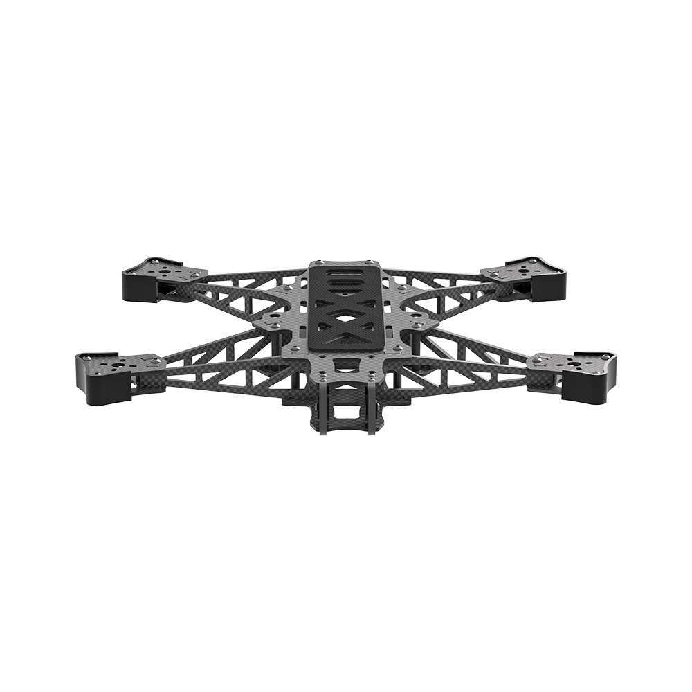 AOS UL7 V5 Frame Kit 7 assemblé avec des composants FPV, cadre rigide et design aérodynamique.
