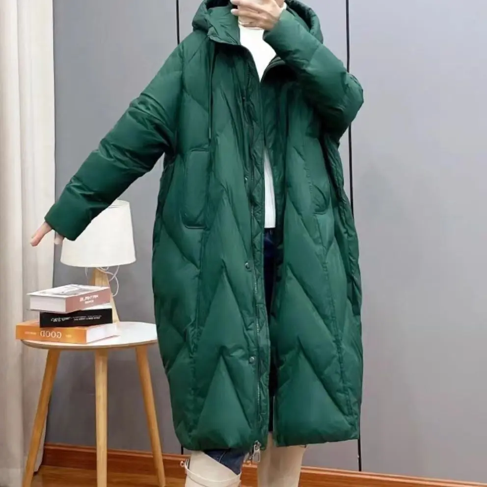 

2023 New Women Thicken Down Jacket Autumn and Winter Keep Warm Coats Portable Outwear White Duck Ultralight Jackets T900