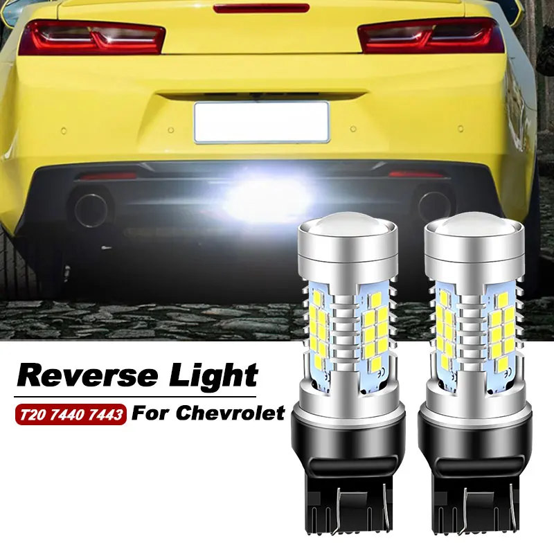 

Светодиодная лампа задсветильник хода без ошибок W21W 7440 T20 для Chevrolet Camaro 2015, 2 шт.