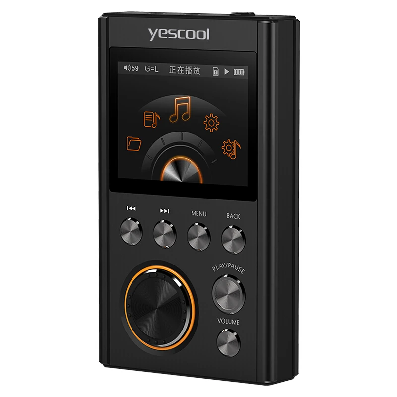 Yescool PG50 Professional Digital MP3 Music Player DSD256 Sport HiFi Lossless Audio Player Support TF Card 24Bit 192Khz DAC AMP