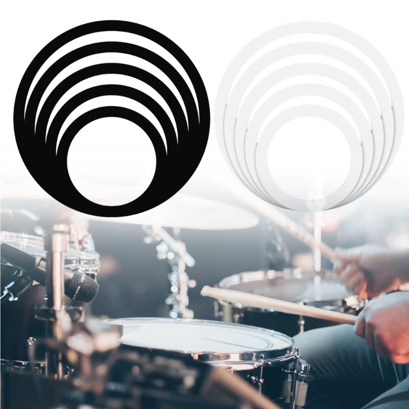 Drum Percussion Accessories Drum Mute Pads for Drums Tone Control Mute Rings Muffler Rings Silencers 24BD