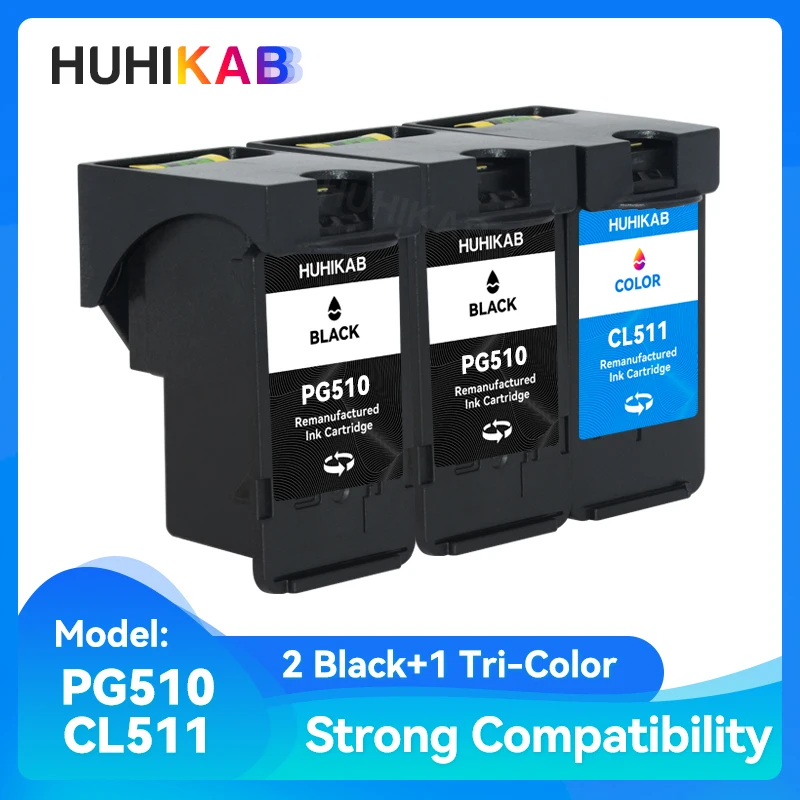 

HUHIKAB PG 510 CL 511 XL Ink Cartridge Compatible For Canon PG510 CL511 PIXMA IP2700 MP230 MP240 MP250 MP260 MP270 MP272 MP280