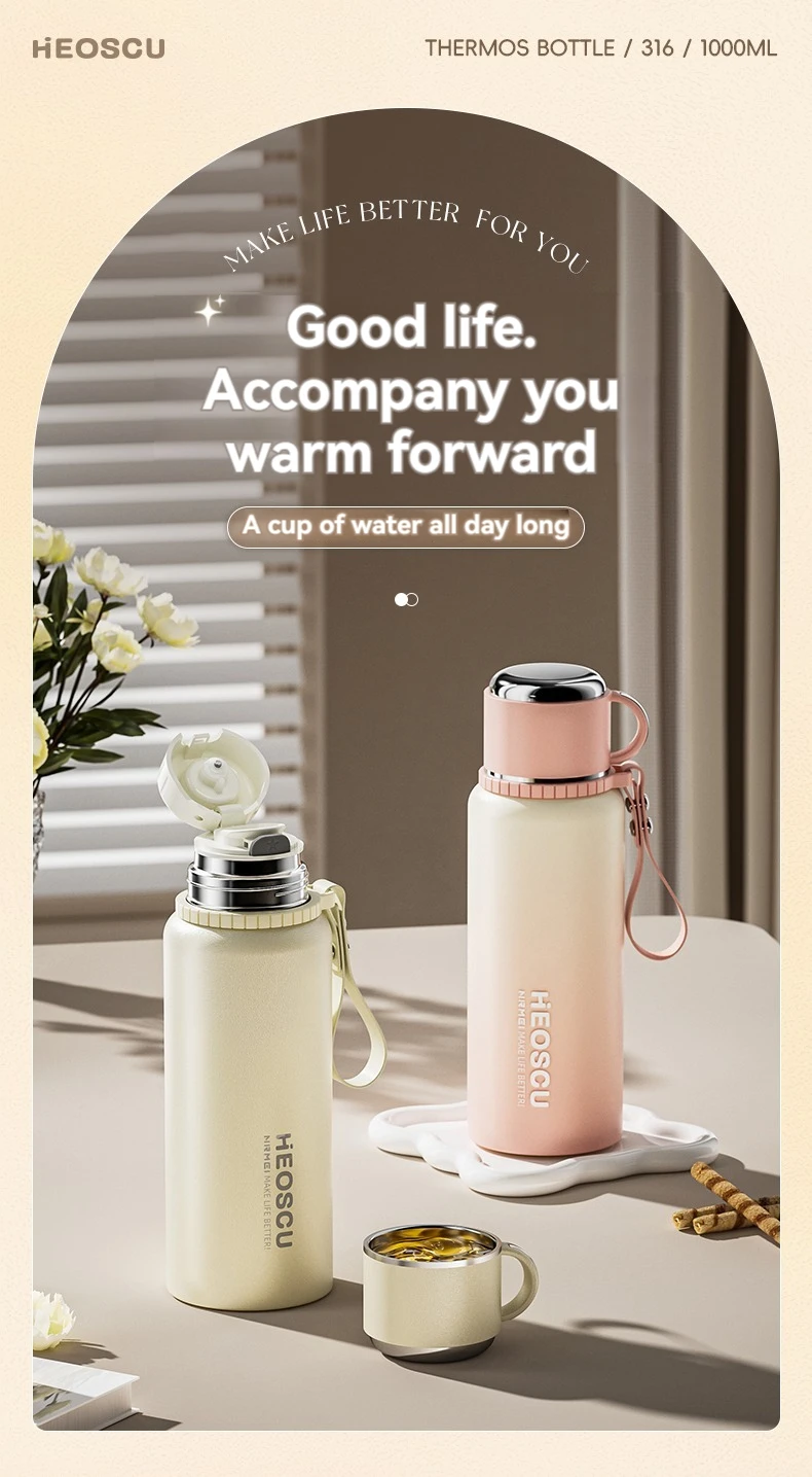 Thermos Water Bottle Insulated Bottles Vacuum Flasks Smart Bottles Stainless Steels Coffee Cups Thermos Flask Keep Hot And Cold