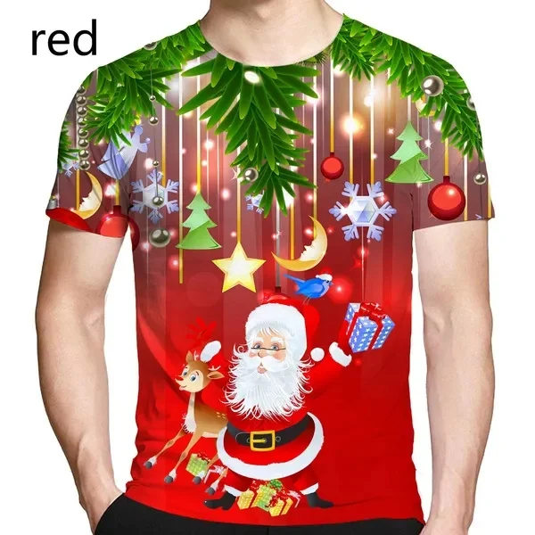 

Юбилейный Санта-Клаус Рождество Снеговик 3D печать футболка для мужчин и женщин повседневный короткий рукав Футболка с рождественским рисунком новый год Топы