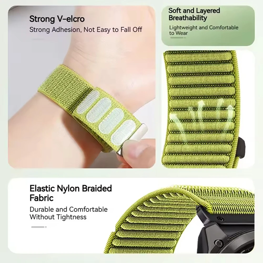 Premium Woven Nylon Loop Watch Band - Quickfit 22mm & 26mm