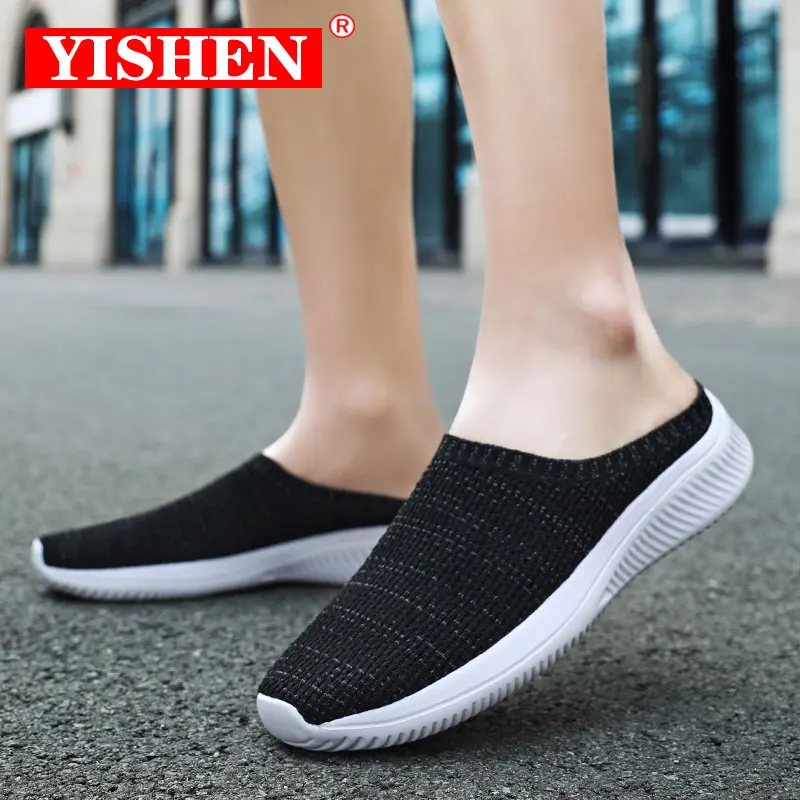 

YISHEN Casual Shoes Slippers Men Sandals Lightweight Couple Flats Outdoor Breathable Women Shoes Slip-on Zapatos Casual Hombre