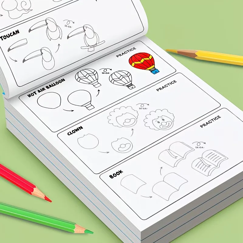 Come disegnare passo dopo passo - Oltre 500 disegni passo dopo passo, guida didattica, disegni divertenti e facili da seguire | Libri d'Arte Educativi che Ispirano la Creatività con Temi Ricchi come Animali, Strumenti Musicali, ecc., per Bambini | Facile da leggere | Il contenuto didattico è adatto a principianti senza esperienza precedente, iniziando dalle basi e progressivamente diventando più complessi, con passaggi chiari e non intricati che consentono ai bambini di facilmente padroneggiare le tecniche di pittura. - immagine 2