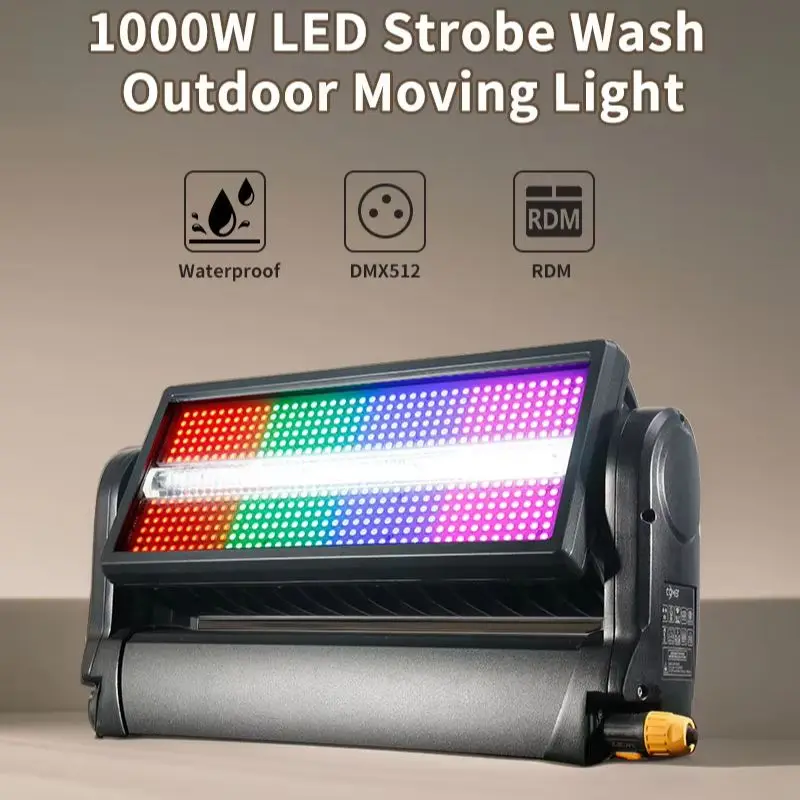 세일윈 1000W LED RGB 4in1 픽셀 스트로브 라이트 (8세그먼트 DMX512 화이트 워시 디스코 조명 효과, 무대, DJ, 바용)