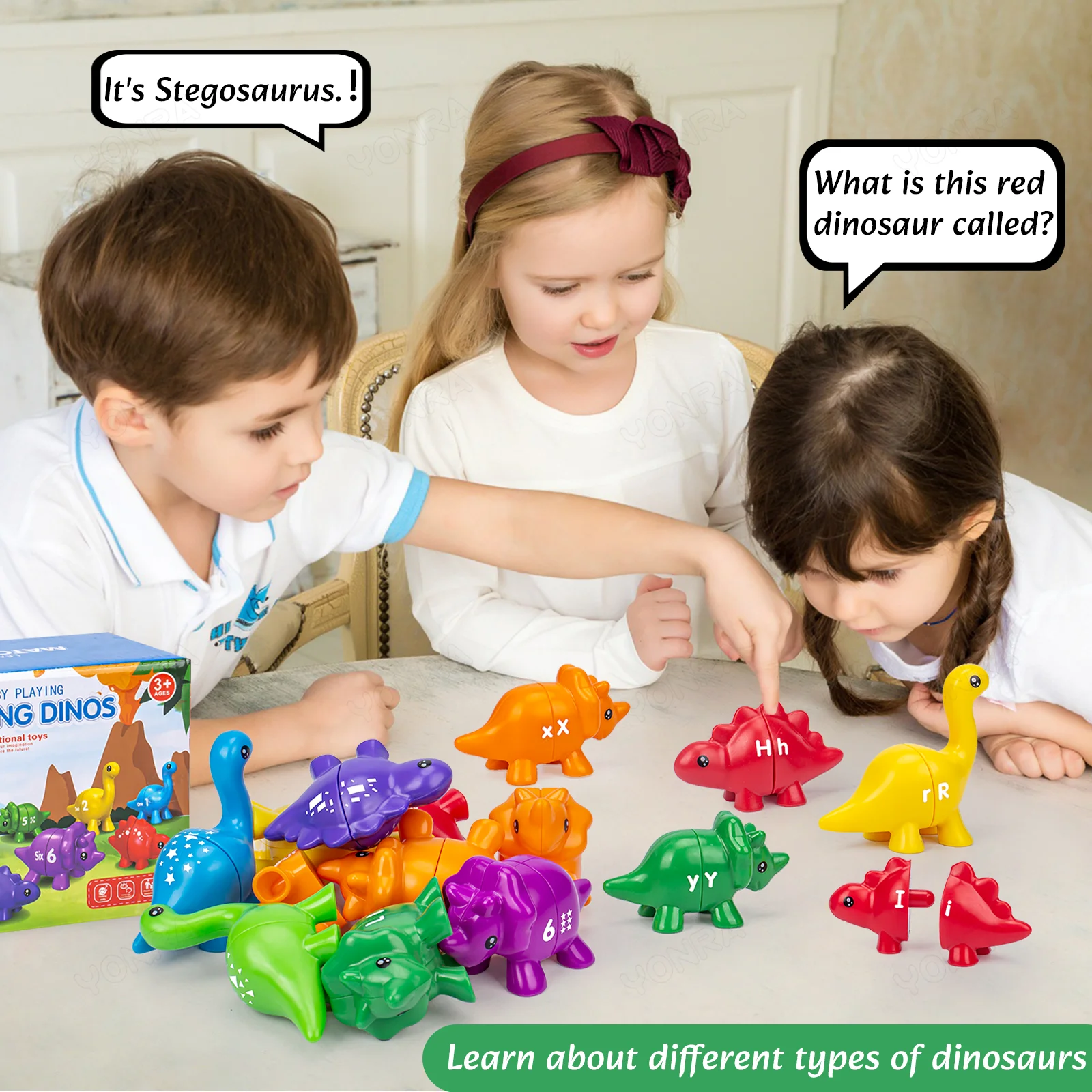 Matching Dinosaur Toy With storage bag Montessori Toys for Kids Counting Learning Toys for Toddlers Children Development Game 5