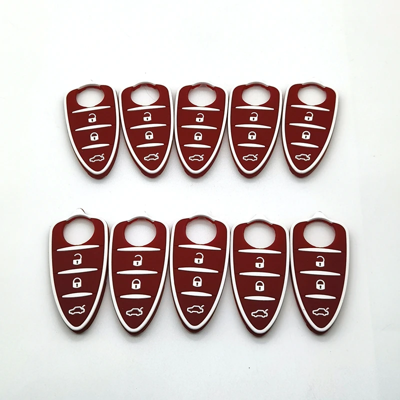 Cocolockey 10 Stück/Set Silikon Autoschlüssel-Abdeckung für Alfa Romeo 156/159/Mito/Giulietta/GT/4C 3-Tasten Klappbare Fernbedienungsgehäuse-Ersatzhülle – Detail 9