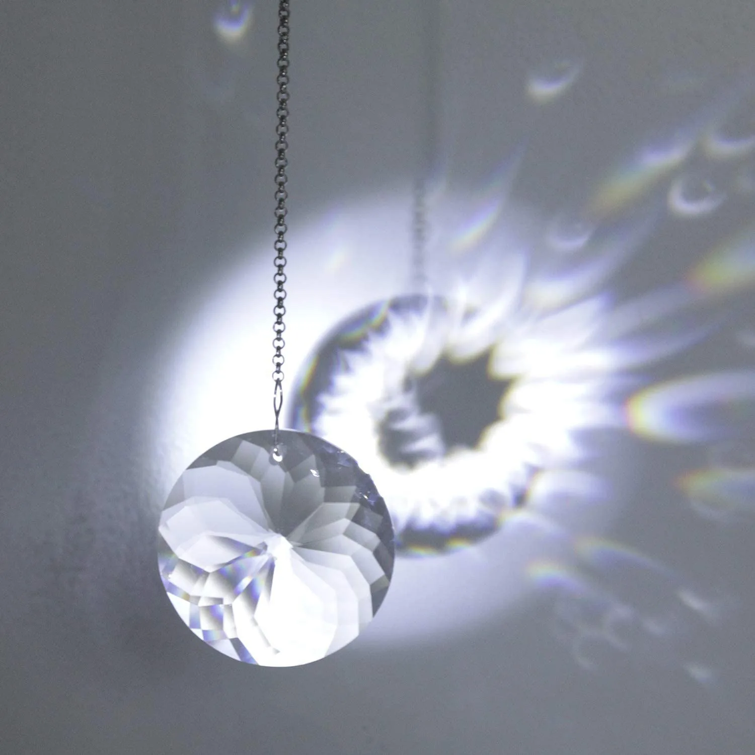 2PCS Glass Crystal AB Color Chandelier Prism Pendant Suncatcher Owl Rainbow Maker for Window,Office,Garden Decoration 