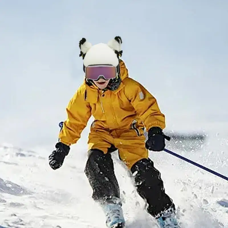 Ski Helmet Cover Bells Cat Ears Helmet Wrap half Accessories Elastic Washable Protections Covers for Adult and Kid