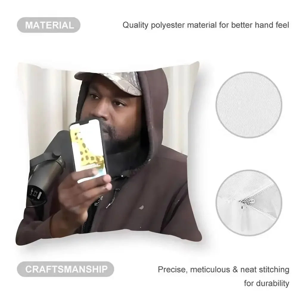Lustiger K-KanyES W-Wests Kissenbezug, Anti-Dustmite-Kissenbezug, unsichtbarer Reißverschluss, seidiger kurzer Plüsch-Sofa-Kissenbezug – Detail 10