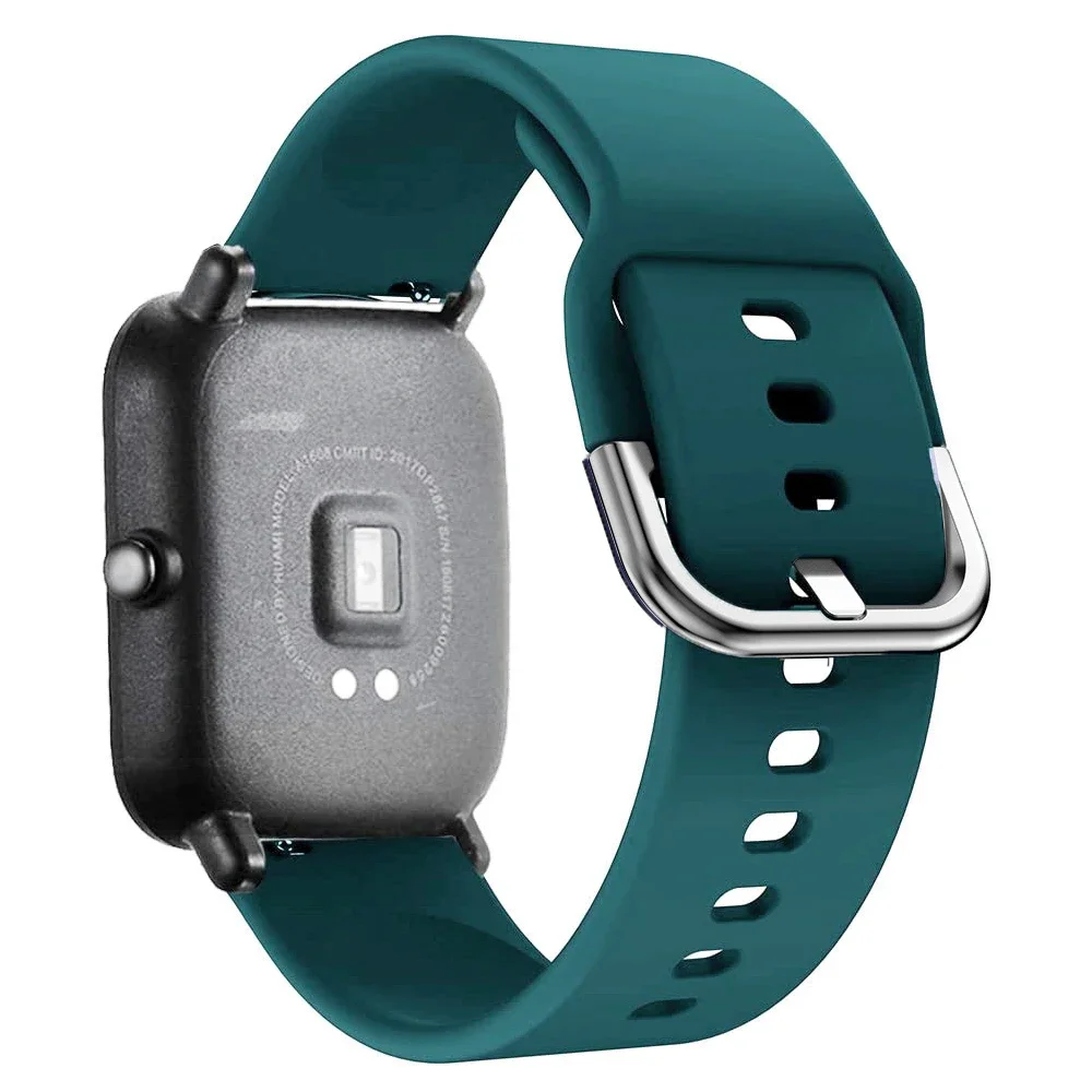 Universal 20mm/22mm Silicone Smartwatch Band Replacement Strap