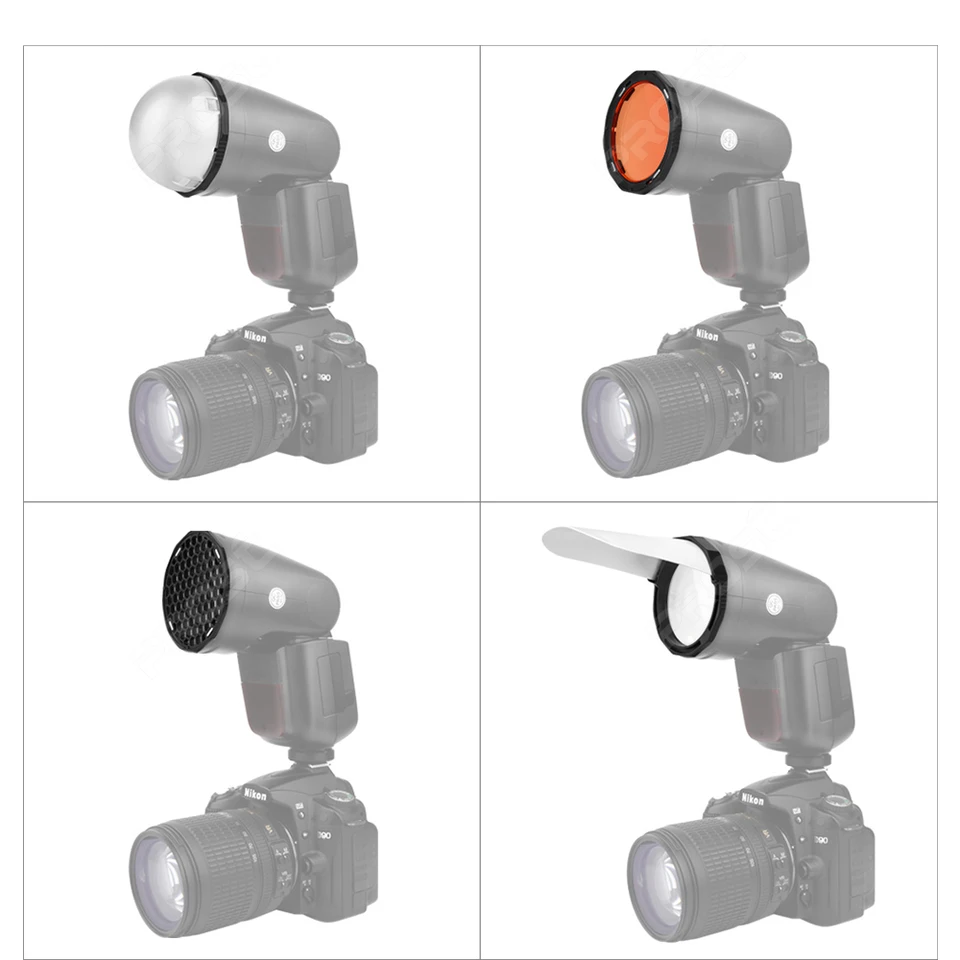 Magnetic Round Head Flash Accessory Kit For Godox V1 V1Pro