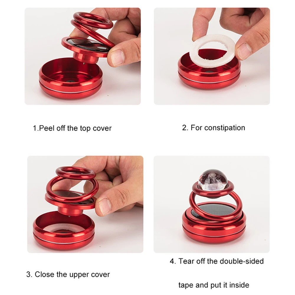 Diffuseur Solaire De Désodorisants De Voiture, Désodorisant Solaire  Rotatif, Désodorisant De Voiture, Odeur Fraîche Couvre Les Odeurs