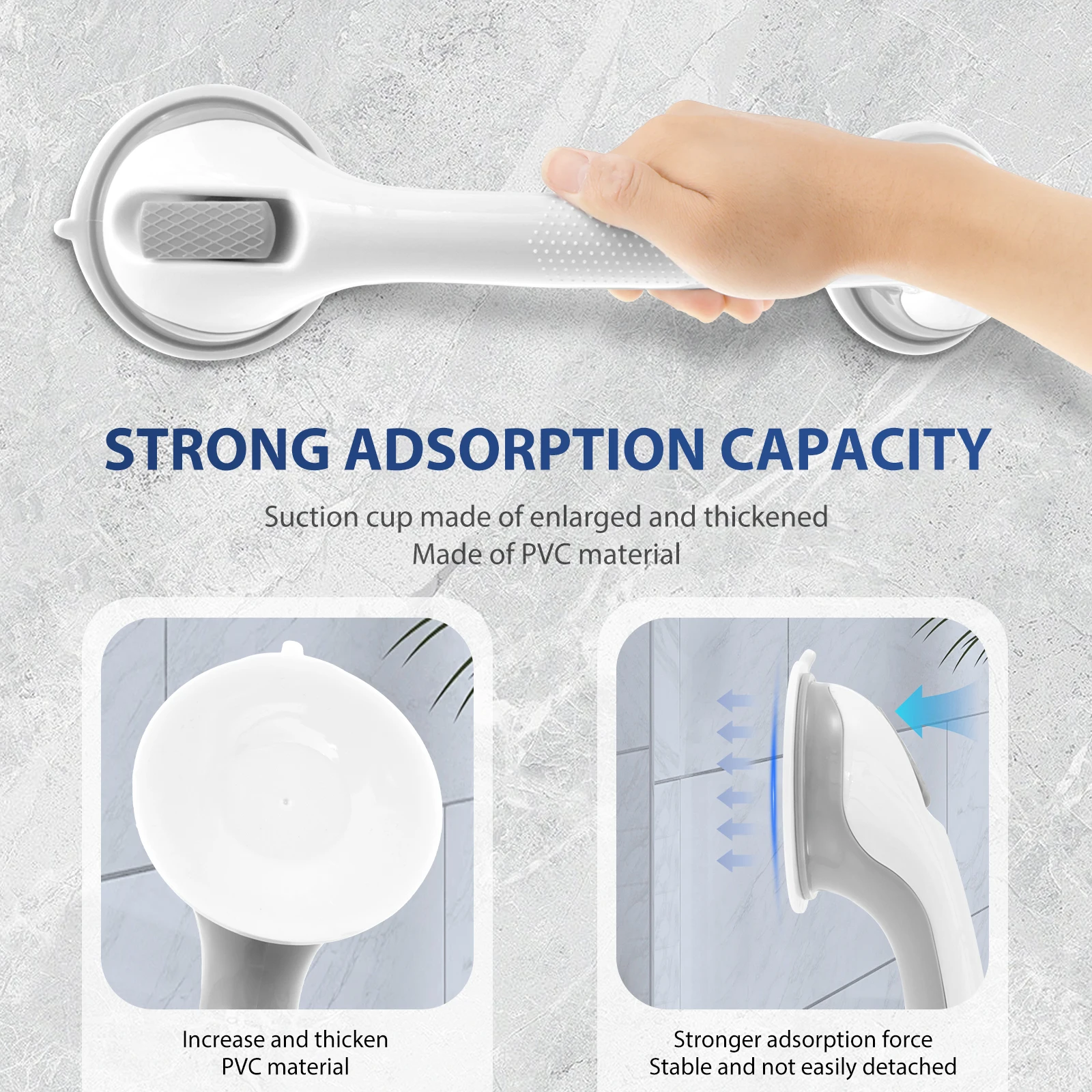 2Pcs Shower Grab Handle For Bathroom Safety
