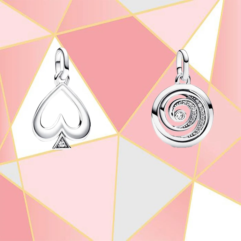 

2024 New Product Launch S925 Silver Pendant Me Series Kwai Brand Pendant Brilliant Diamond Hollow Pattern Diy Women’S Jewelry