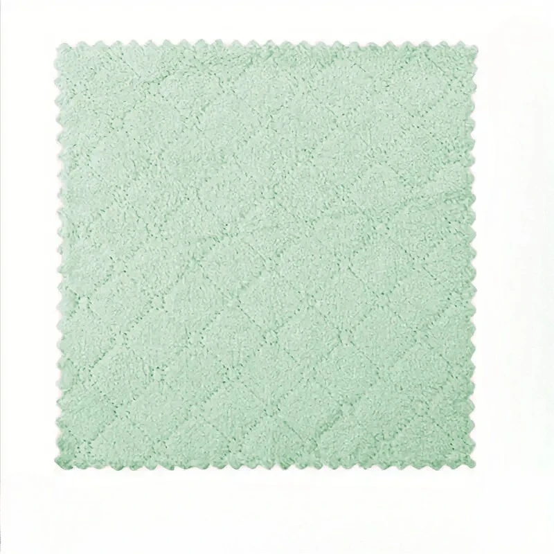 10-Pack Super Absorbent Microfiber Dish Cloths - Non-Stick Quick-Dry Coral Velvet Towels for Kitchen Cleaning & Dish Drying