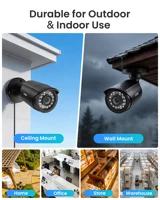 ZOSI-Système de vidéosurveillance extérieur, 8 canaux, 1080P, 5MP Lite, DVR vidéo avec 2/4/6/8 pièces, 2MP filaire, caméra de sécurité jour/nuit 4