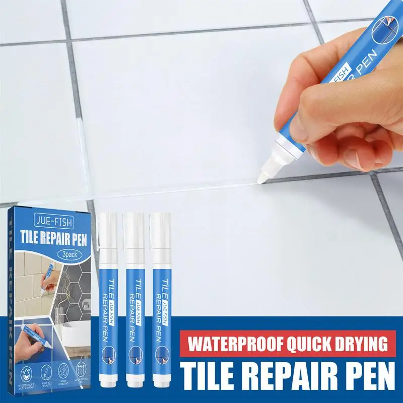 3pcs Tile Grout Pen Repair Marker Tile Gap Restore Grout Pen For Tiles