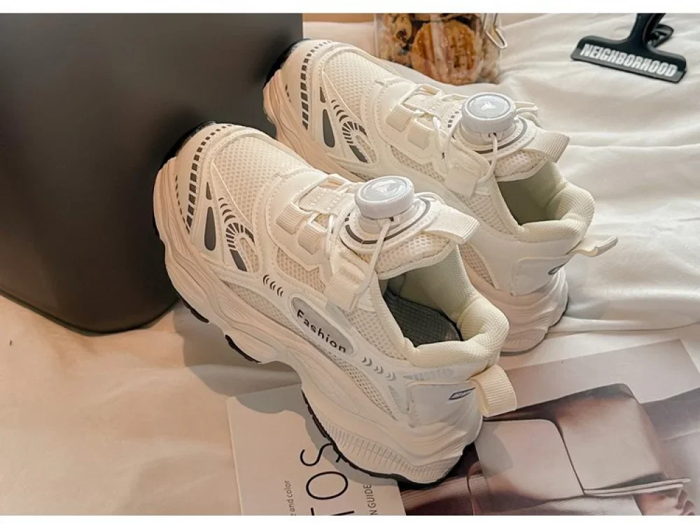 أحذية رياضية عصرية للأطفال 2026 من الجلد الصناعي، أحذية رياضية للمراهقين والأطفال، مريحة وقابلة للتنفس، أحذية جري للأولاد والبنات