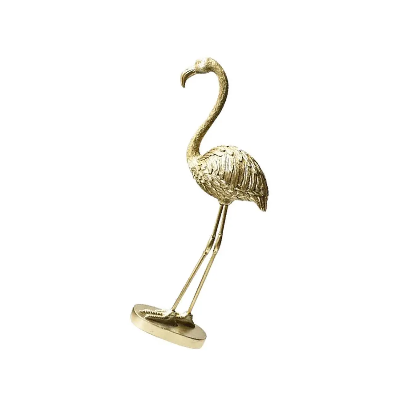 

Gold Flamingo Figurine Statue Resin Animal Sculpture Artwork Home Decor A
