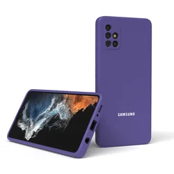 Silky Touch Soft Silicone Protective Case - Liquid TPU Shell with Fall Prevention - A71 (DarkPurple)