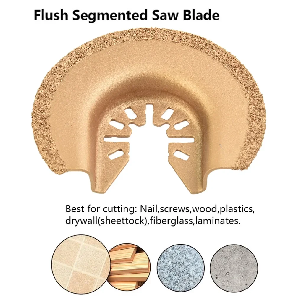 반원 다이아몬드 진동 톱날, 퀵릴리즈 커팅 디스크, 완고한 재료 제거, 64mm