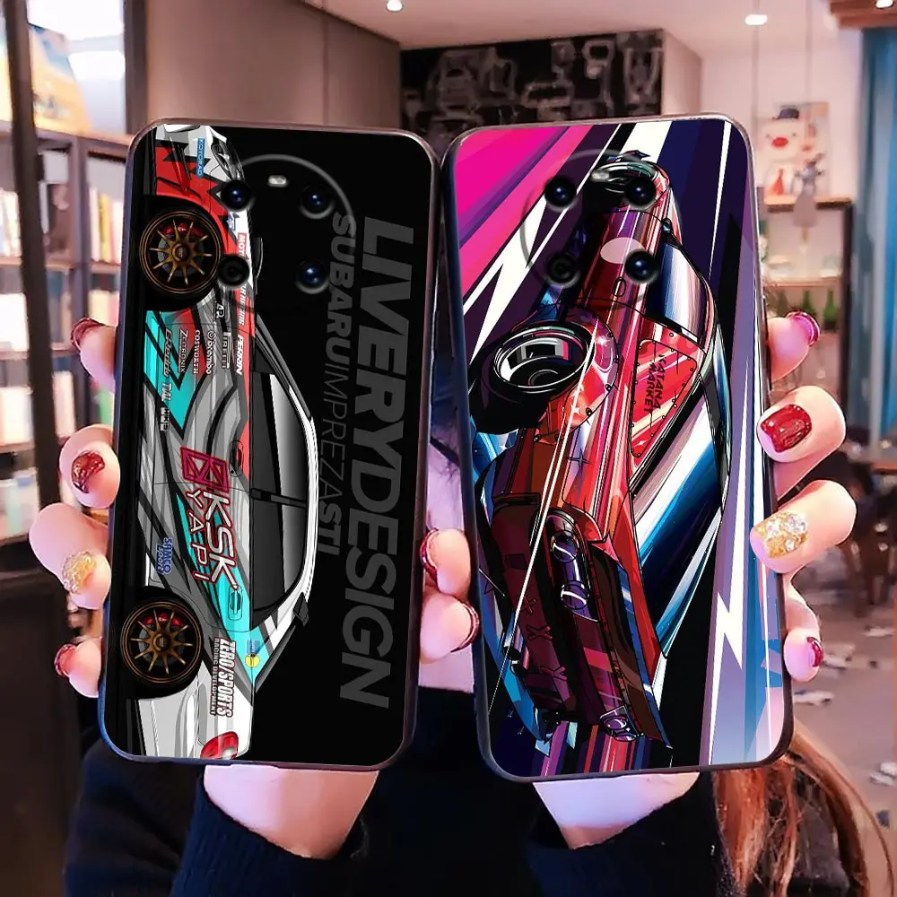 

Tokyo JDM Drift Sports Car Phone Case For HUAWEI P50 P40 P30 P20 P10 P9 P8 Plus MATE 30 20 20X 10 9 8 Pro Case Funda Coque Shell