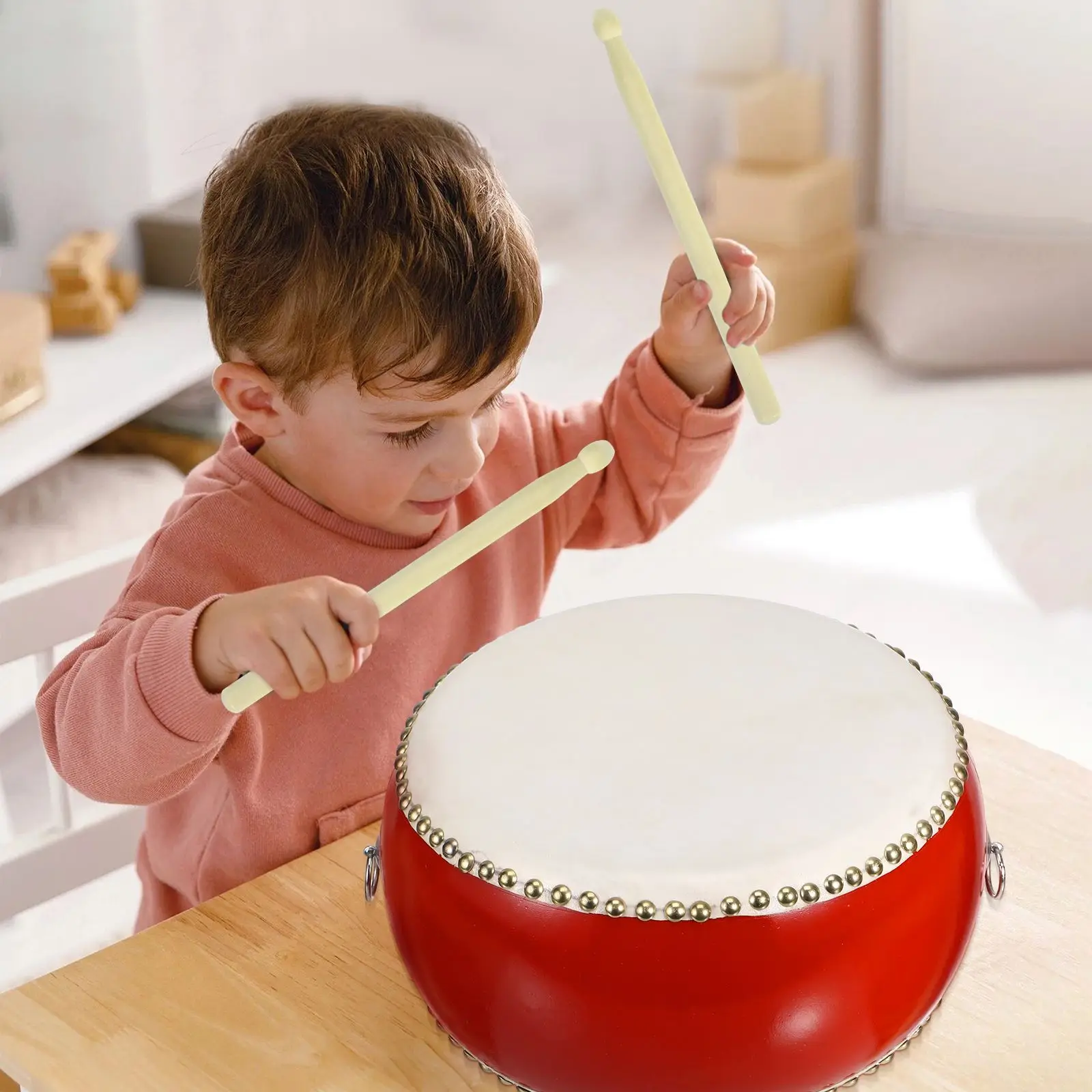 Drum Education Toy Kids Plaything Wood Baby War Children Cowhide Music Instrument Snare Percussion Toddler Wooden Toys Babies