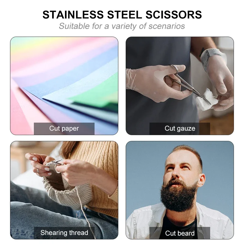 10cm/11.5cm/13cm/14cm/16 cm Animal Veterinary Vet Medical Stainless Steel Surgical Scissors Straight curved Tip Haircut Scissors 4