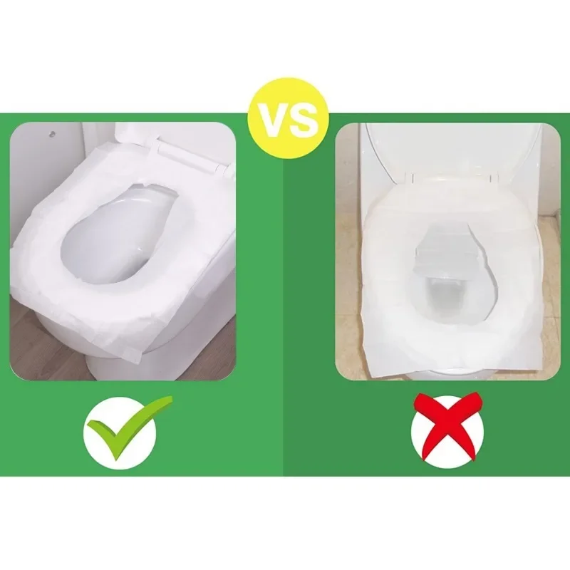8-50PCS Portable Disposable Toilet Seat Covers Type Travel Camping Hotel Bathroom Accessories Paper Waterproof Soluble Water 4