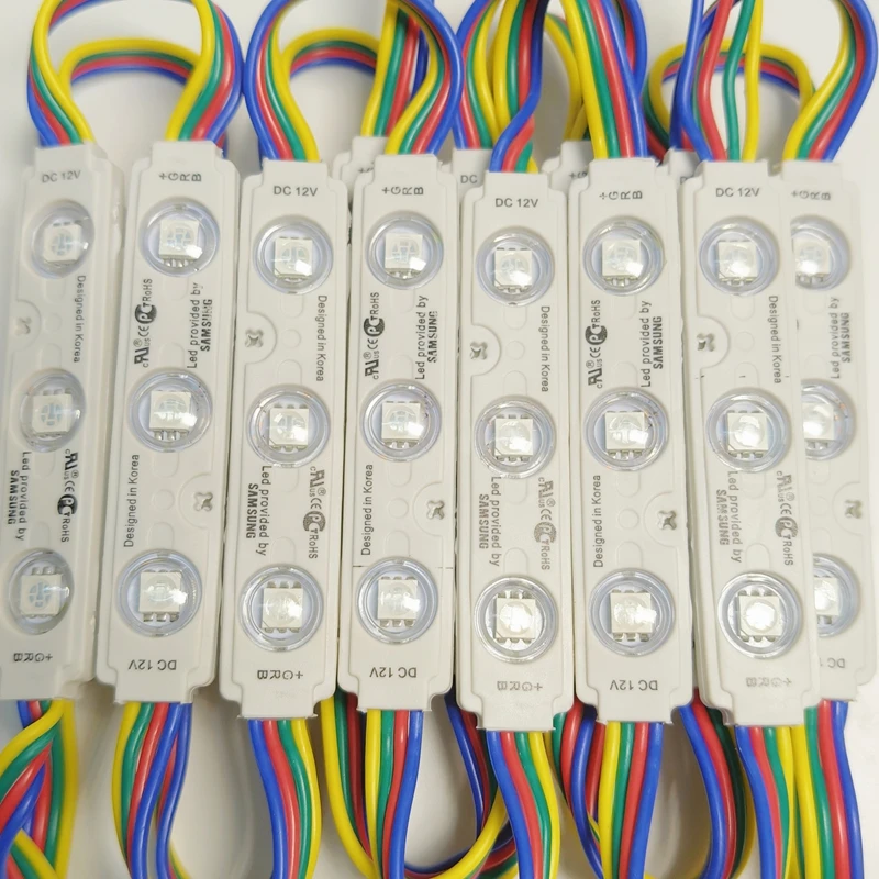 20Pcs Samsung Chip SMD 5050 3LEDs/pcs RGBW Module Lighting 12V IP68 Waterproof RGB Led Modules Ultra Bright Sign Strip Backlight